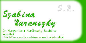szabina muranszky business card